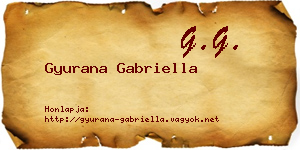 Gyurana Gabriella névjegykártya
